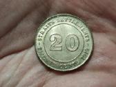 Sąsiaurio gyvenvietės 20 centų 1919 sidabras