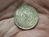 Sąsiaurio gyvenvietės 20 centų 1910 sidabras