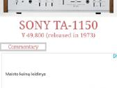 Sony Ta-1150 kolekcinio stovio stiprintuvas - nuotraukos Nr. 2