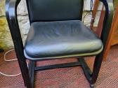 Vintažinė mid century konsolinė odinė darbo kėdė - nuotraukos Nr. 7