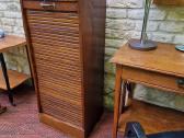 Vintažinė Art Deco ąžuolinė dokumentų spintelė - nuotraukos Nr. 16