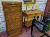Vintažinė Art Deco ąžuolinė dokumentų spintelė - nuotraukos Nr. 24
