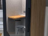 Akustine tylos budele Memel Booth by Workspacehub