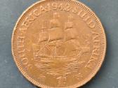 Pietų Afrika Par 1942m 1penny bronze