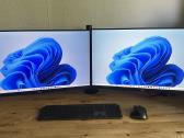 Du LG 27 monitoriai su stovu