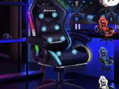 Alfordson žaidimų kėdė su masažu ir Rgb apšvietimu - nuotraukos Nr. 2