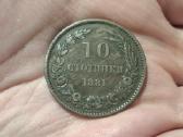 Bulgarija 10 stotinkų 1881