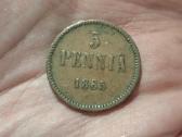 Suomija 5 pennia 1865