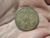 Suomija 5 pennia 1865 - nuotraukos Nr. 2