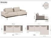 Trivietė sofa - Brooks - nuotraukos Nr. 7