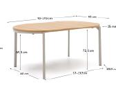 Kave Home Montuiri išskleidžiamas valgomojo stalas - nuotraukos Nr. 4