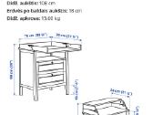 Ikea Sundvik užlenkiamas vystymo stalas-komoda - nuotraukos Nr. 3