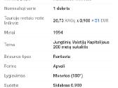 1 Doleris Unc . Sidabras. Originalioje Pakuotėje - nuotraukos Nr. 6