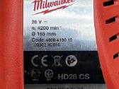 Akumuliatorinis diskinis pjuklas Milwaukee V28 - nuotraukos Nr. 3