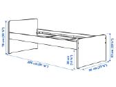 Ikea Släkt lovos, balta 90x200 cm - nuotraukos Nr. 2