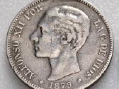 5 pesetos 1879 sidabras 900 - nuotraukos Nr. 2