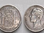 5 pesetos 1879 sidabras 900 - nuotraukos Nr. 3