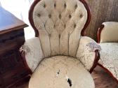 Skubiai antikvarinė sofa ir krėslas fotelis - nuotraukos Nr. 3