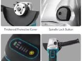 Makita Dga404 18v 100mm pilnas komplektas - nuotraukos Nr. 22