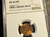 Latvija 1 santimas, 1939 Ngc Ms64 Rb