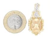 Vintažinis aukso pakabūkas su saulės akmeniu,5.4gr - nuotraukos Nr. 5
