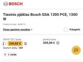 Tiesinis pjuklas bosch gsa 1300 pce - nuotraukos Nr. 3
