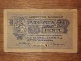 Lietuvos 20 centu banknotas