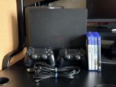 Sony Playstation 4 Pro, 1 TB Cuh-7216b su priedais