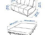 Ikea sofa lova Lycksele - nuotraukos Nr. 3