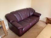 Natūralios odos sofa