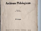Archivum Philologicum. 1932 m.