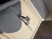 Platinos sužadėtuvių žiedas su 0.7ct briliantu - nuotraukos Nr. 8