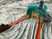 Hotwheels mašinyčiu trasa su paleidėju