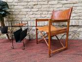 Vintažinė mid century ąžuolo/odos "safari" kėdė - nuotraukos Nr. 6