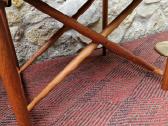 Vintažinė mid century ąžuolo/odos "safari" kėdė - nuotraukos Nr. 8