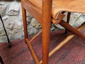 Vintažinė mid century ąžuolo/odos "safari" kėdė - nuotraukos Nr. 9