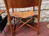 Vintažinė mid century ąžuolo/odos "safari" kėdė - nuotraukos Nr. 16