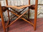 Vintažinė mid century ąžuolo/odos "safari" kėdė - nuotraukos Nr. 17