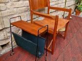 Vintažinė mid century ąžuolo/odos "safari" kėdė - nuotraukos Nr. 25