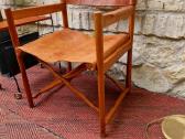 Vintažinė mid century ąžuolo/odos "safari" kėdė - nuotraukos Nr. 26