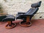 Vintažinis mid century Ekornes polisio fotelis - nuotraukos Nr. 21