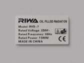 Riwa 1500w elektrinis radiatorius - nuotraukos Nr. 4