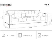 Žalia barchatinė sofa, beveik nauja 177cm ilgio - nuotraukos Nr. 2