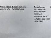 Kompiuteris Hp 15,6 Fhd N100 4/128 GB - nuotraukos Nr. 5