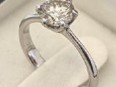 Sužadėtuvių žiedas su 1,02 ct briliantu