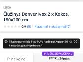 Čiužinys: plotis - 180 cm, ilgis - 200 cm - nuotraukos Nr. 2