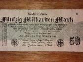 Vokietijos 50 mlrd markių banknotas