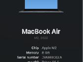 Apple MacBook Air M2 (2022), 8gb RAM, 256gb SSD - nuotraukos Nr. 4