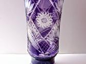 Violetinė krištolo vaza 35,5 cm