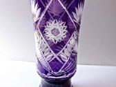 Violetinė krištolo vaza 35,5 cm - nuotraukos Nr. 2